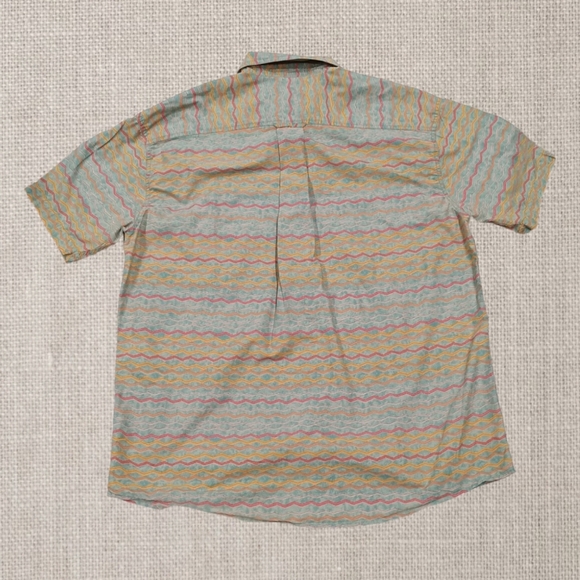 ORVIS Men’s Button Front Sz XL 100% Cotton Aztec Print Outdoors Shirt Zig Zag - Picture 2 of 6